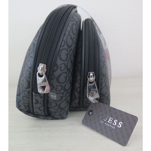 Guess T7960493 Women's Coal Rhodes Travel Cosmetic Makeup Pouches Set - Picture 5 of 10